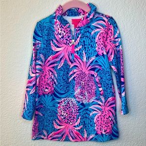 Lilly Pulitzer XS (2-3) girls Little Skipper Dress with pineapple print